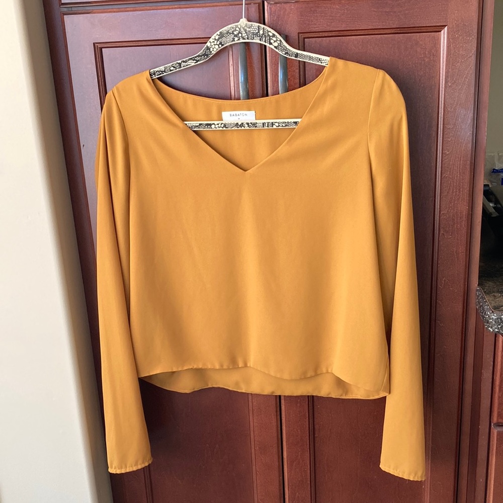 Babaton Aritzia Long-sleeved Murphy Blouse Size M